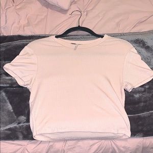 BCBG Pink Cropped T-Shirt